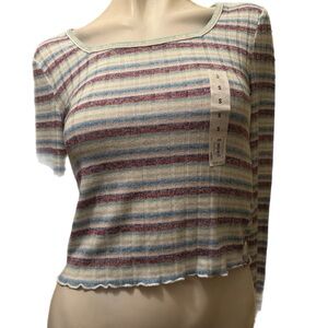 Kohl's Multicolor Striped Crop Top